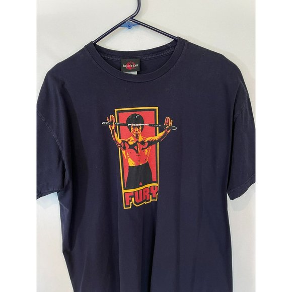 Universal Studios Bruce Lee Fury Short Sleeve Crew Neck Pullover Tee Black - Picture 3 of 10